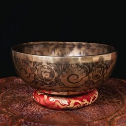 【一点物】チベタンアンティックシンギングボウル【音階:E】約2733g(スティック付属)(ID-SINGBOWLANT-1848)