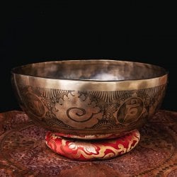 【一点物】チベタンアンティックシンギングボウル【音階:Eb】約2798g(スティック付属)(ID-SINGBOWLANT-1849)