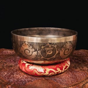 【一点物】チベタンアンティックシンギングボウル【音階：E】約1508g(スティック付属)