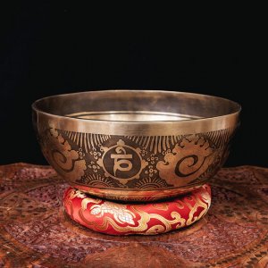 【一点物】チベタンアンティックシンギングボウル【音階：E】約1731g(スティック付属)