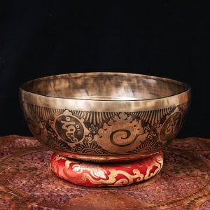 【一点物】チベタンアンティックシンギングボウル【音階：F】約2287g(スティック付属)