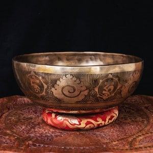【一点物】チベタンアンティックシンギングボウル【音階：C#】約2851g(スティック付属)