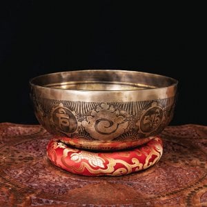 【一点物】チベタンアンティックシンギングボウル【音階：E】約1635g(スティック付属)