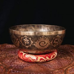 【一点物】チベタンアンティックシンギングボウル【音階:C#】約1927g(スティック付属)(ID-SINGBOWLANT-1859)