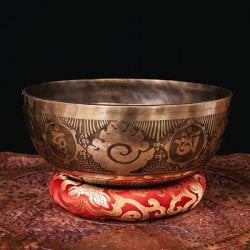 【一点物】チベタンアンティックシンギングボウル【音階:D】約1789g(スティック付属)(ID-SINGBOWLANT-1868)
