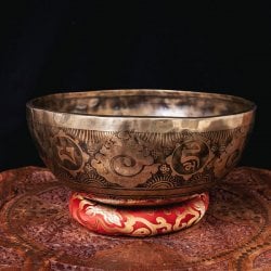 【一点物】チベタンアンティックシンギングボウル【音階:E】約2774g(スティック付属)(ID-SINGBOWLANT-1869)