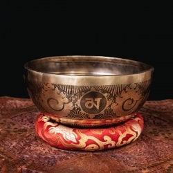 【一点物】チベタンアンティックシンギングボウル【音階:Ab】約1353g(スティック付属)(ID-SINGBOWLANT-1870)