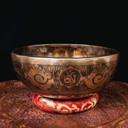 【一点物】チベタンアンティックシンギングボウル【音階:E】約2632g(スティック付属)(ID-SINGBOWLANT-1872)