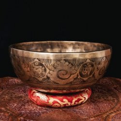【一点物】チベタンアンティックシンギングボウル【音階:F#】約3110g(スティック付属)(ID-SINGBOWLANT-1873)
