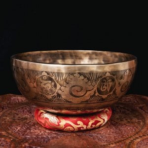 【一点物】チベタンアンティックシンギングボウル【音階：F#】約3110g(スティック付属)