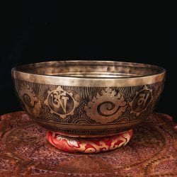 【一点物】チベタンアンティックシンギングボウル【音階:C】約3645g(スティック付属)(ID-SINGBOWLANT-1874)