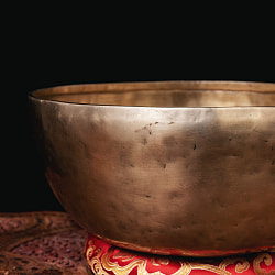 【一点物】アンティックシンギングボウル【音階：A】約2449g(スティック付属) - サブ2