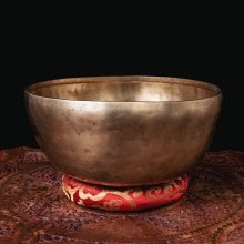 【一点物】アンティックシンギングボウル【音階:A】約2449g(スティック付属)