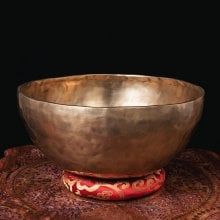 【一点物】アンティックシンギングボウル【音階:D】約4040g(スティック付属)
