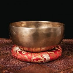 【一点物】アンティックシンギングボウル【音階：A】約1454g(スティック付属)