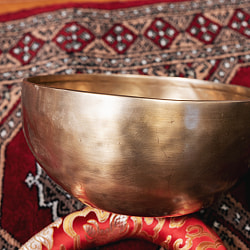 【一点物】アンティックシンギングボウル【音階：A】約1447g(スティック付属) - サブ4