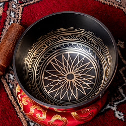 【一点物】高音質ブラックシンギングボウル【音階:G】 645g(スティック付属) - サブ3