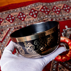 【一点物】高音質ブラックシンギングボウル【音階:Ab】 681g(スティック付属) - サブ5