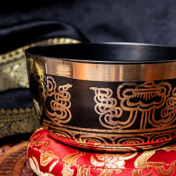 【一点物】高音質ブラックシンギングボウル【音階:Ab】 659g(スティック付属) - サブ2