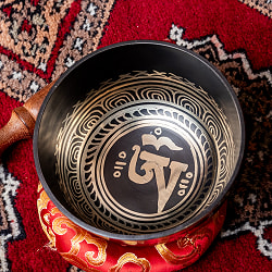 【一点物】高音質ブラックシンギングボウル【音階:Ab】 659g(スティック付属) - サブ3