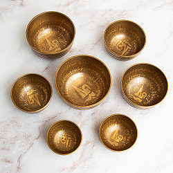 チャクラ シンギングボウルセット 彫り込み仕上 - サブ2