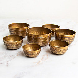 チャクラ シンギングボウルセット 彫り込み仕上 - サブ4