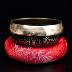 【一点物】ブラックシンギングボウル【音階:G#】 244g(スティック付属)の商品写真