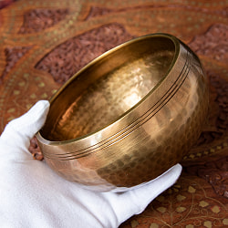 槌目付きティッカシンギングボウル 約15.5cm〔スティック付属〕 - サブ5