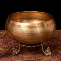 槌目付きティッカシンギングボウル 約20cm〔スティック付属〕