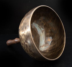 【1点物】ハンドル付き ハンドメイド シンギングボウル 直径:19.5cm程度 音階:C# - サブ2