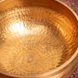 槌目付きティッカシンギングボウル 約17cm×約9.5cm〔スティック付属〕 - サブ4