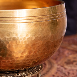 槌目付きティッカシンギングボウル 約17cm×約9.5cm〔スティック付属〕 - サブ5