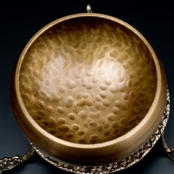 槌目付きティッカシンギングボウル 約11cm〔スティック付属〕 - サブ3