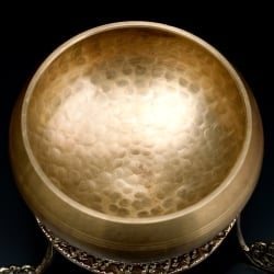 槌目付きティッカシンギングボウル  約11.7cm×約6.2cm 〔スティック付属〕 - サブ3