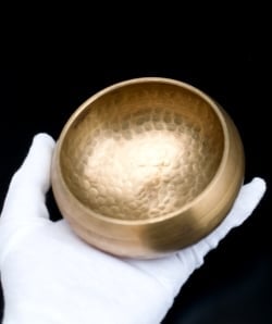 槌目付きティッカシンギングボウル  約11.7cm×約6.2cm 〔スティック付属〕 - サブ5