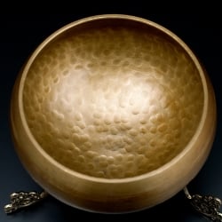 槌目付きティッカシンギングボウル 約13.6cm×約7cm〔スティック付属〕 - サブ3