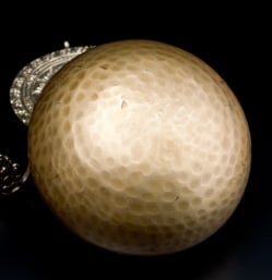 槌目付きティッカシンギングボウル 約13.6cm×約7cm〔スティック付属〕 - サブ4