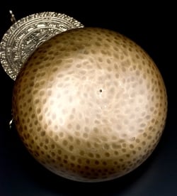 槌目付きティッカシンギングボウル 約17cm×約8.5cm〔スティック付属〕 - サブ4