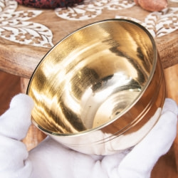 シンプルシンギングボウル　ライン模様入り 約10cm - サブ5