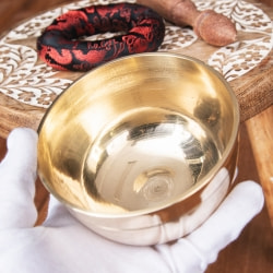 シンプルシンギングボウル　ライン模様入り 約11.2cm - サブ5