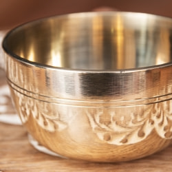 シンプルシンギングボウル　ライン模様入り 約8.1cm - サブ2