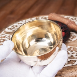 シンプルシンギングボウル　ライン模様入り 約8.1cm - サブ5