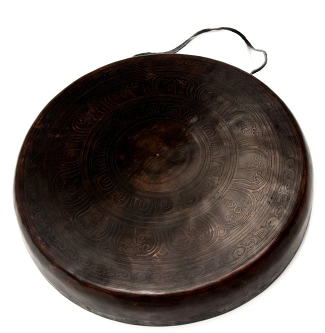 金属製打楽器 中国 チベット ゴング ドラ 銅鑼 アンティーク チベット