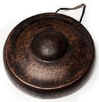 チベット仏教の銅鑼【23.5cm 850g】の商品写真