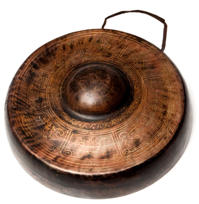 金属製打楽器　中国　チベット　ゴング　ドラ　銅鑼　アンティーク 金属製打楽器 中国 チベット ゴング ドラ 銅鑼 アンティーク