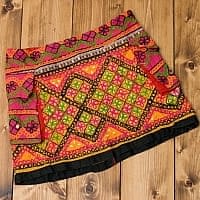 【1点物】カッチ地方のトライバル刺繍ミニスカート　の商品写真