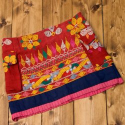 〔1点物〕カッチ地方のトライバル刺繍ミニスカート　の商品写真