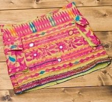 【1点物】カッチ地方のトライバル刺繍ミニスカート　の商品写真