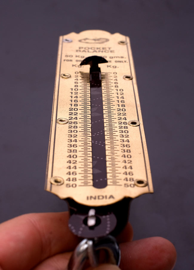 アンティーク風スプリングバランススケール[50Kgまで]【銀色・細形