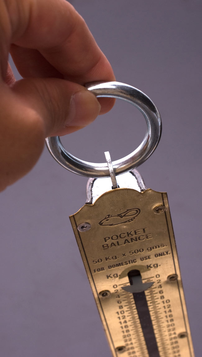 アンティーク風スプリングバランススケール[50Kgまで]【銀色・細形